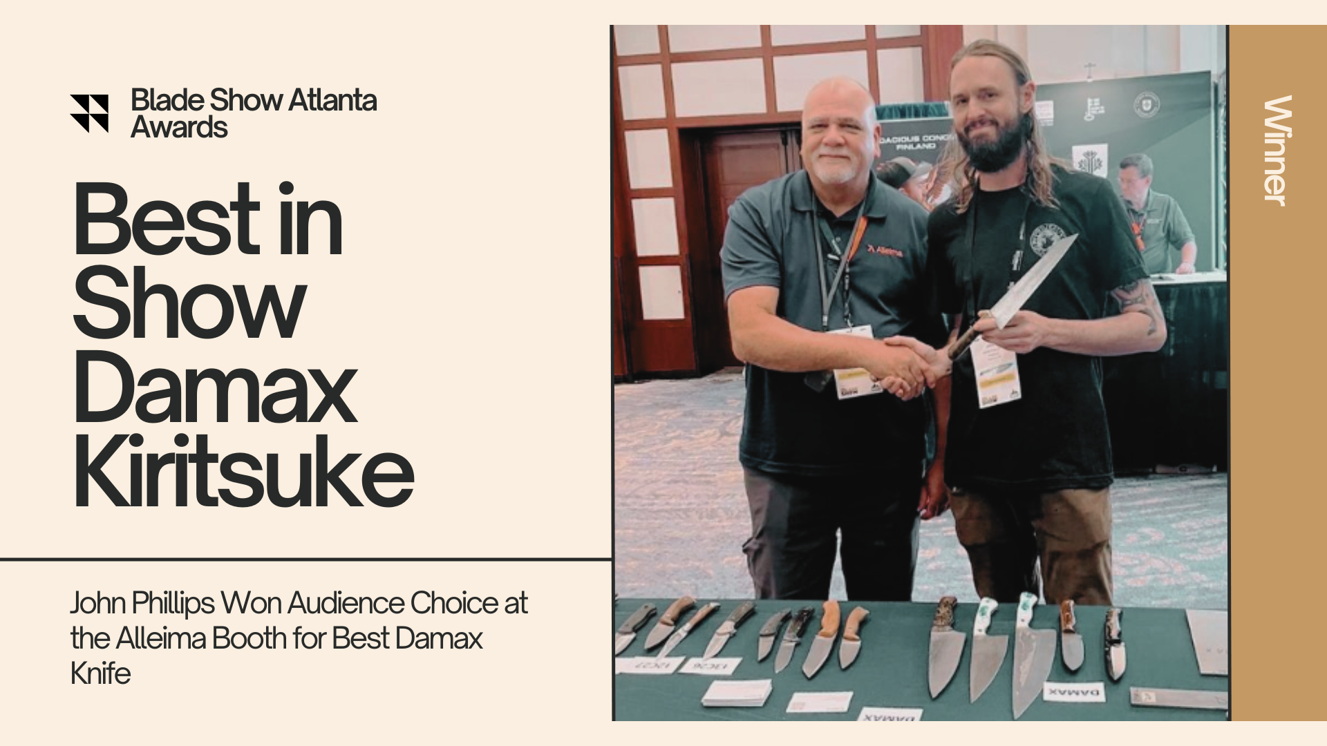 John Phillips Wins Best Damax Knife at Blade Show Atlanta
