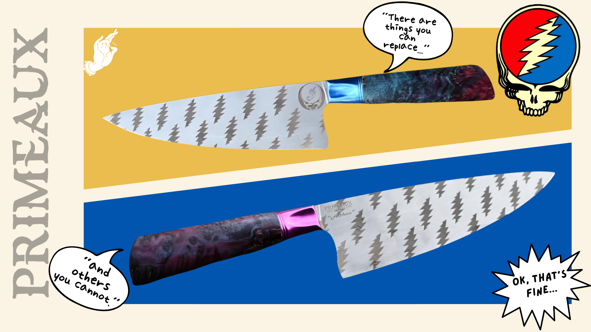 Grateful Dead Althea Chef Knife- A Tribute to Jerry Garcia & Every Deadhead Chef