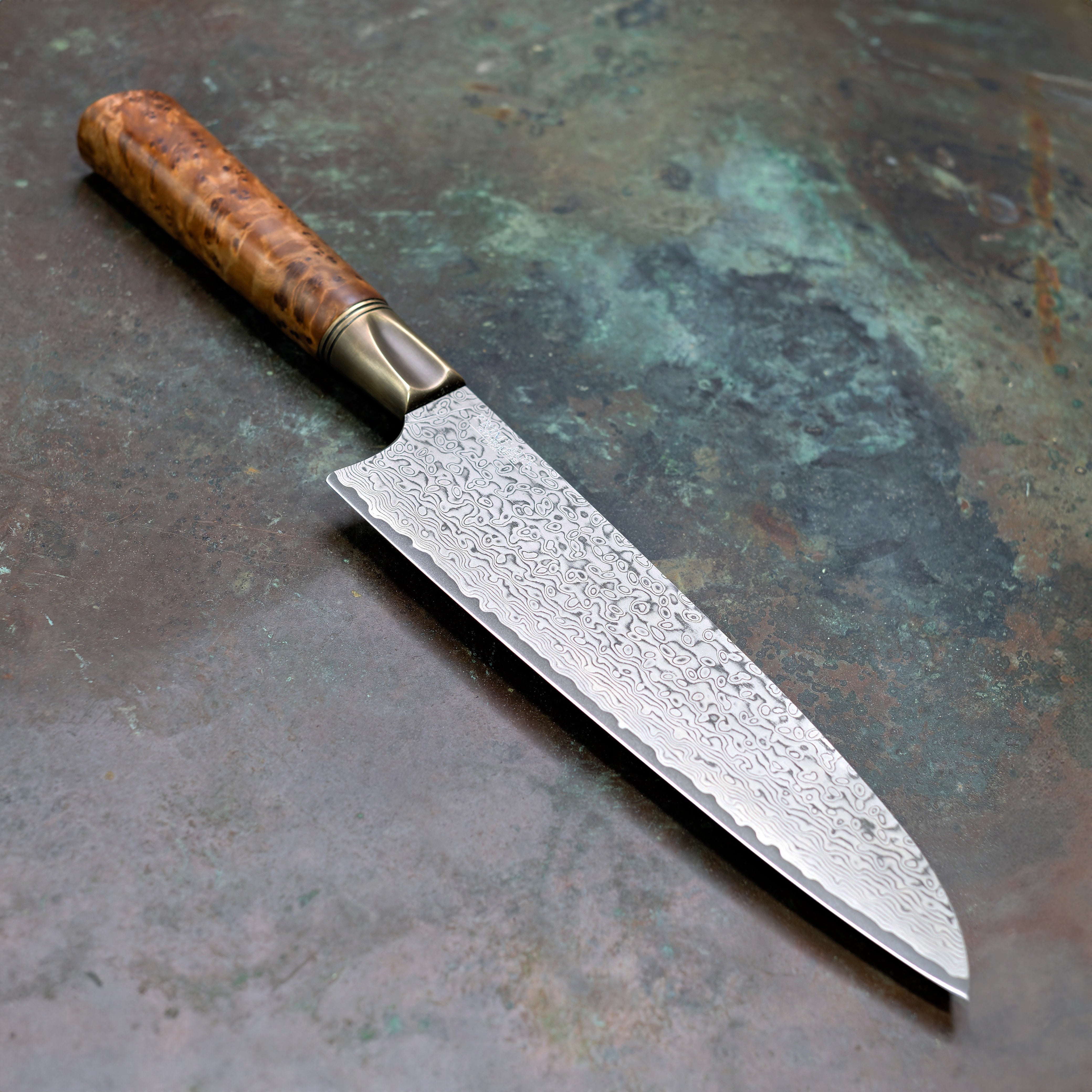 Thuya Burl Damascus Damascus Santoku