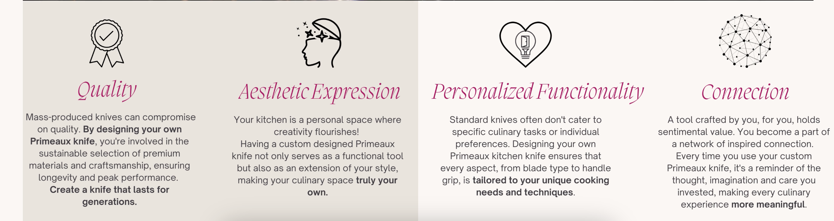 design your own custom primeaux kitchen knife