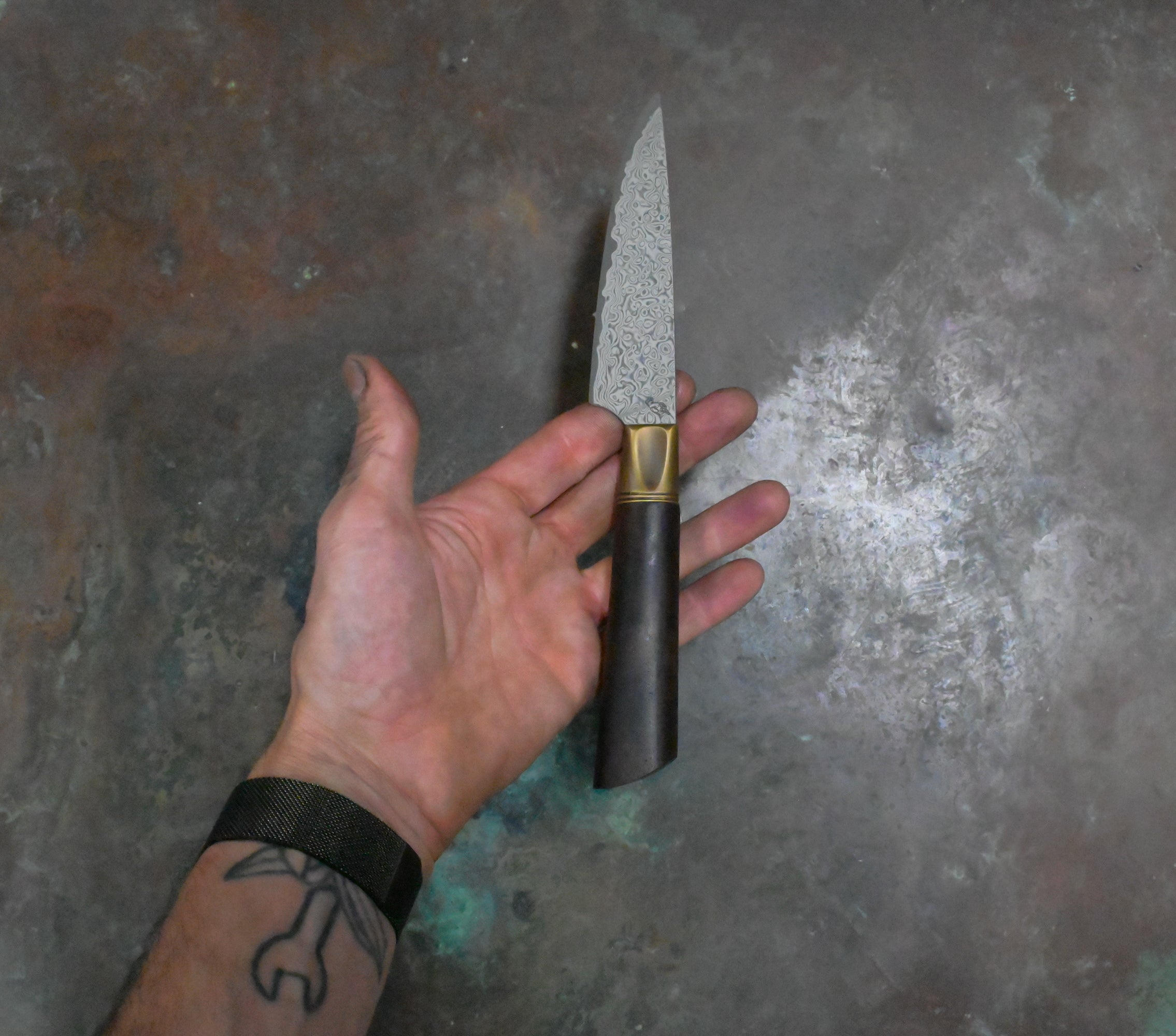 Paring Knife in Damascus