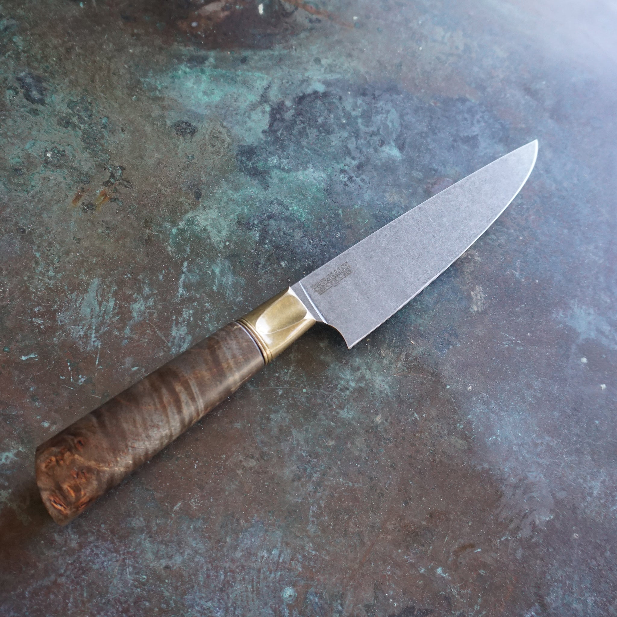 Black Maple Petty Knife with Natural Bronze