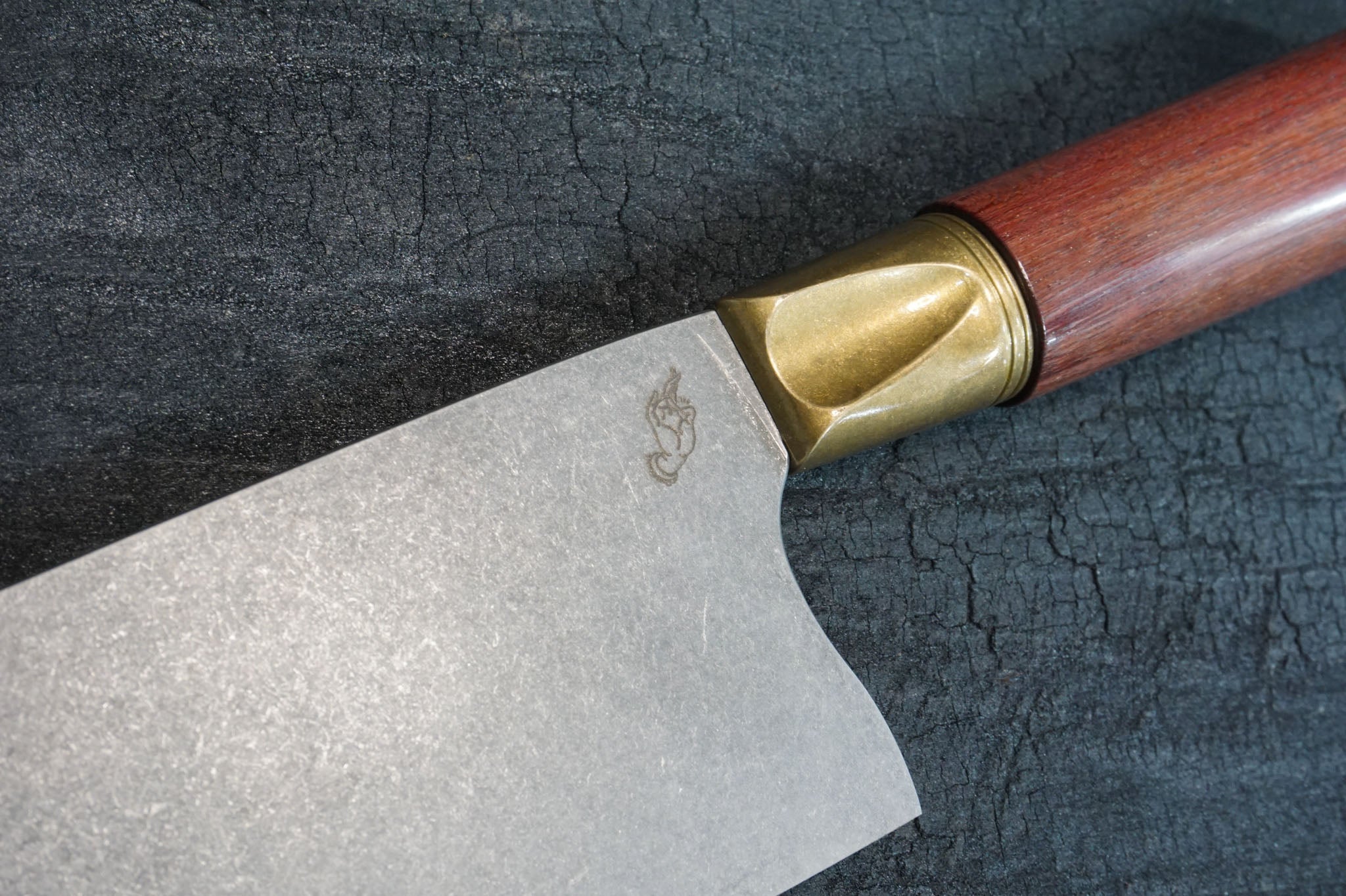 Primeaux Purple Heart Zenith Chef with Natural Bronze Bolster